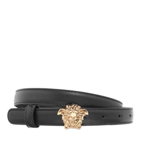 versace belt vm00046|VERSACE Belt Leather black Plain 44 110 125 Men's V91151S .